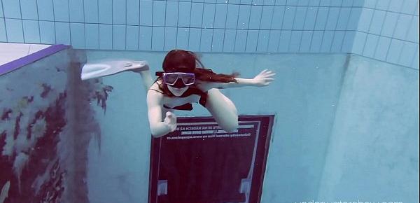  Roxalana Chech in scuba diving in the pool